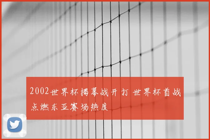 2002世界杯揭幕战开打 世界杯首战点燃东亚赛场热度